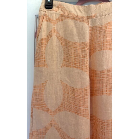 NEW Women’s SMALL Joie Peachy Keen Botanical Linen Cropped Wide Leg Pants Floral - Picture 4 of 7